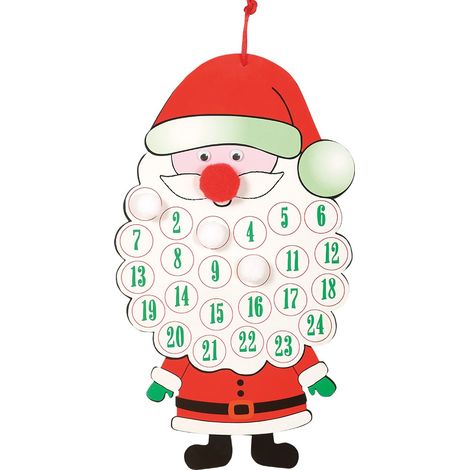 Weihnachtsmann-Adventskalender, 34 cm
