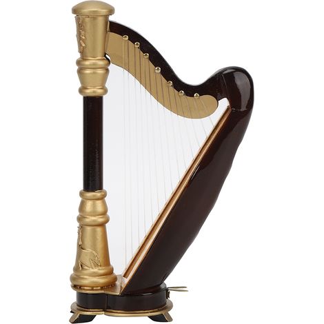 16 cm große Miniatur-Holzharfe, Mini-Musikinstrument, Schreibtischdekoration, Geschenk (1/5)