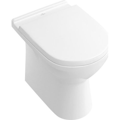 O.novo, Cuvette à fond creux, 360 x 560 mm, modèle sur pied, pour installation près du mur, sortie horizontale, sortie verticale possibleavec coude vario, En porcelaine sanitaire Blanc