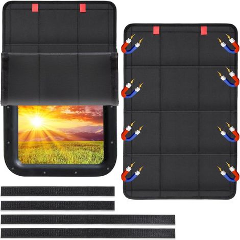 Accesorios para autocaravanas, parasol magnético plegable para interior de autocaravana, 63,5 x 40,6 cm, persianas opacas para autocaravanas (1/5)