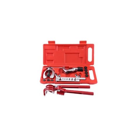 Kit d'évasement de tuyaux 11 pièces Acier et alliage d'aluminium Outils de pliage et coupe pour tubes en cuivre, laiton, aluminium
