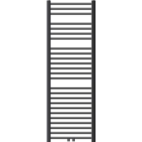 ECD Germany Sèche-Serviettes Sahara Non Électrique - 500 x 1500 mm - Anthracite - Connexion Central - sans Kit de Raccordement - Forme Droit - avec Kit Montage Mural - Radiateur pour Salle de Bain (1/5)