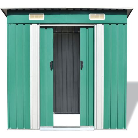 INLIFE Abri de jardin Métal Vert (1/5)