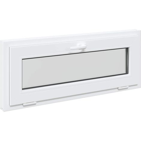 Ventana de sótano RISOR 100 x 40 cm PVC y vidrio Blanco vidaXL