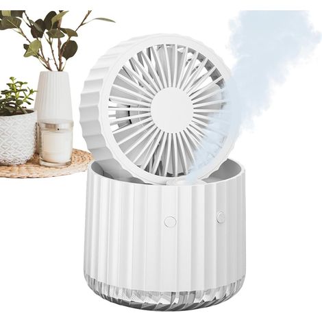 Mr. Fan, ventilatore a nebbia d'acqua  Ventilatore da tavolo con nebulizzazione e spruzzo - Ventilatore elettrico portatile da scrivania per esterni