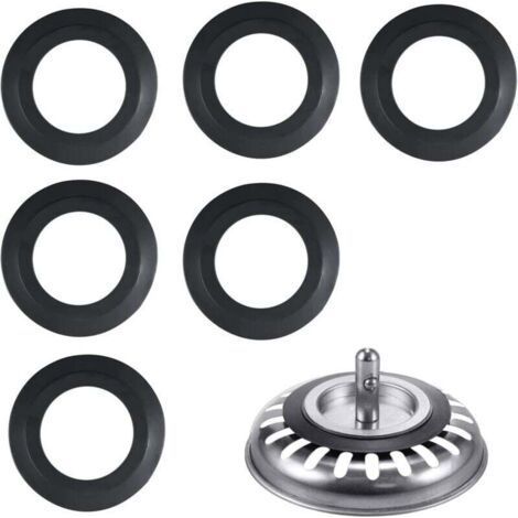 Joint Bonde Evier en Élastomère, Ø extérieur 54 mm, Ø intérieur 32 mm, 6 Paquets pour Lavabo, Cuisine et Baignoire (1/5)