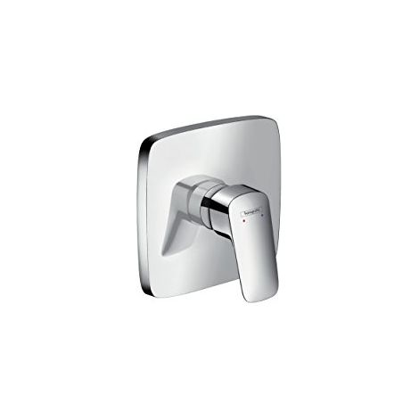 hansgrohe Logis - Rubinetto per doccia incasso per 1 utenza, Miscelatore monocomando quadrato per iBox universal, cromo, 71605000 (1/4)
