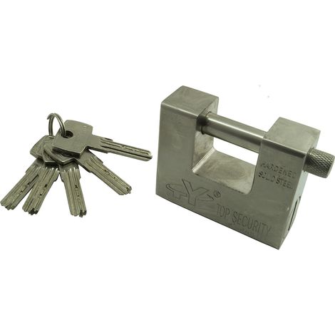 Catenaccio Baionetta 83cm Lucchetto Sicurezza Rettangolare 5 Chiavi Antiscasso (1/4)