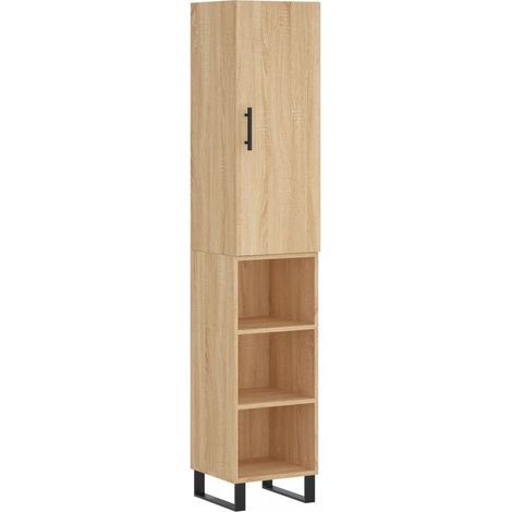 Highboard Sonoma Oak 34.5x34x180 cm Engineered Wood vidaXL (1/5)