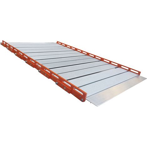 Rollstuhlrampe 2140mm, Breite 760mm, für Rad-Abstand bis 65 cm - Höhenunterschied 642mm - ROLL20080H