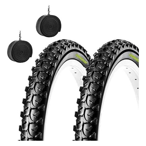 2 Copertoni 16 X 1.75 + Camere Pneumatici 47-305 Tassellati Gomme per Mountain Bike Bambino Ecovelo (1/4)