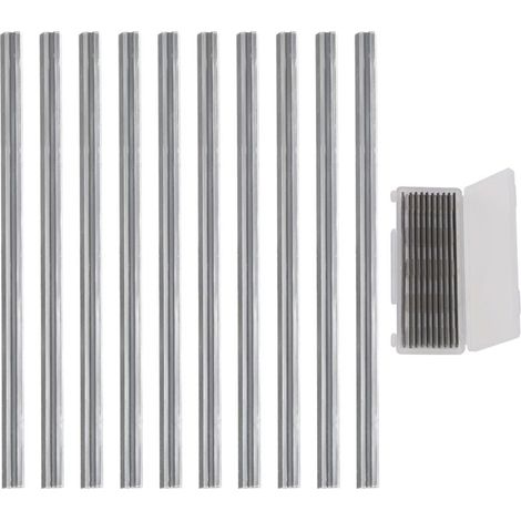 10 Pièces Lames de Raboteuse 82mm, Lames Réversibles, 82x5.5x1.2mm Rabot électrique Lame, pour Machines De Travail du Bois, Rabots MAKlTA, Bosch (1/5)