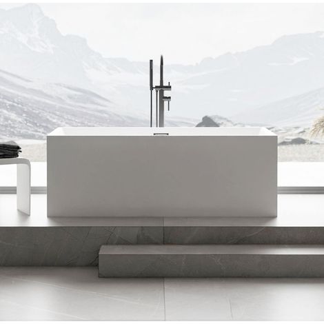 BERNSTEIN - Bañera exenta acrí­lica NADI - 170 x 75 x 60 cm:sin montaje en stand, Sin sifón Sin soporte, Sin sifón