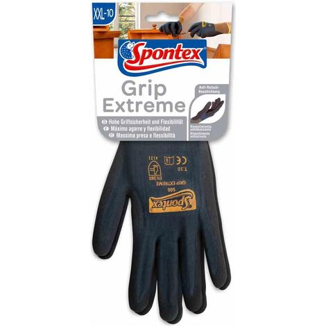 Spontex Grip Extreme Arbeitshandschuhe mit Nitrilbeschäumung, nach EN 388, leicht, flexibel, Farbe nicht frei wählbar, Größe XXL, 1 Paar (1/2)