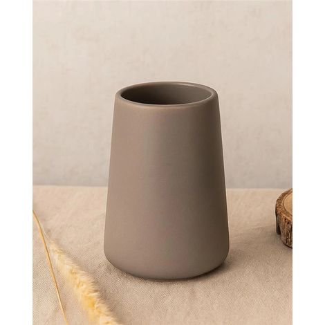 Exagonshop Portaspazzolino in ceramica tortora Sidney