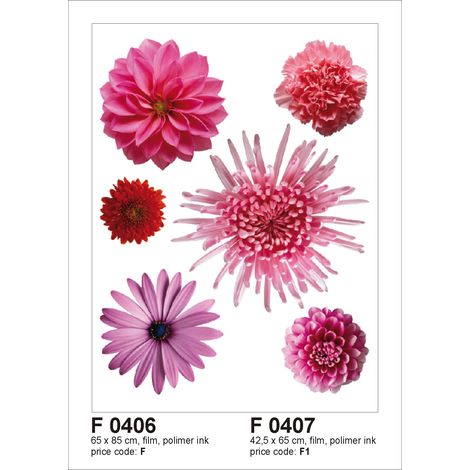 sticker mural fleurs rose - Sanders & Sanders