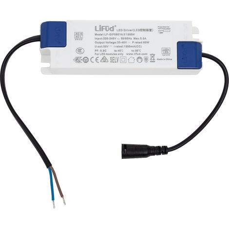 Driver LIFUD 220-240V No Flicker Salida 33-40V 1500mA 60W LF-GIF060YA(H) 60 W