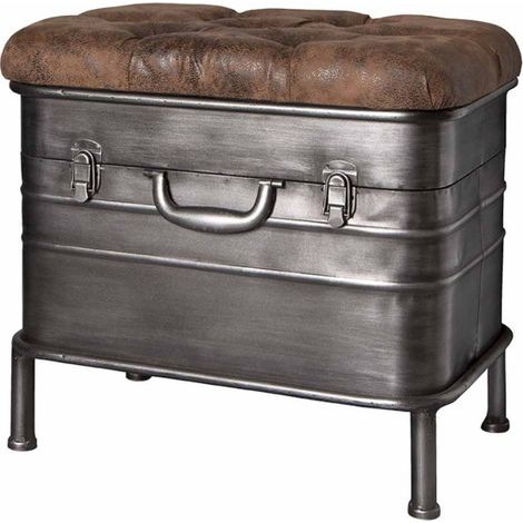 Banc & Coffre de Rangement "Cervin" 51cm Anthracite (1/2)