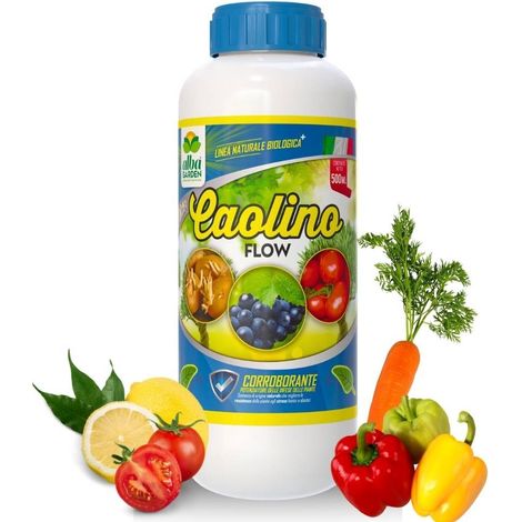 Polvere di Roccia, Caolino, Barriera Naturale per Insetti e Malattie Migliora la Resistenza delle Piante agli Stress, Liquido Flow 500 g