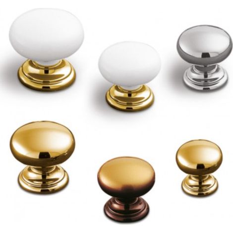 Bouton boule Ø 30 mm zamak finition laiton - 8472 - JUAN JOSE VERGES/ACDE