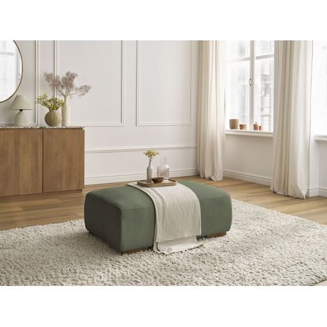 BOBOCHIC - Pouf SIDONIE velours côtelé Vert (1/5)