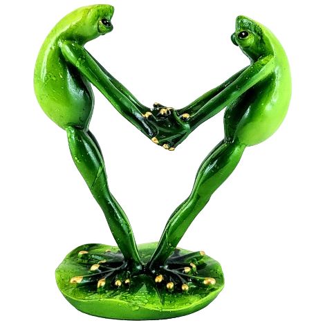 Zwei Frosch-Yogafiguren, 17,5 cm (1/3)