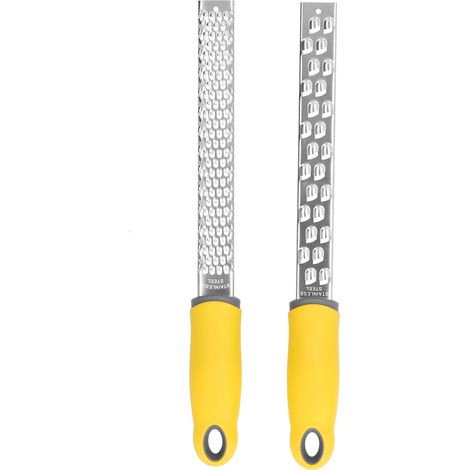 Râpe multifonctionnelle 304 inox pour fromage, citron, chocolat, ail, ustensiles de cuisine, set 2 pièces forme ronde + cœur, planche plane (1/5)