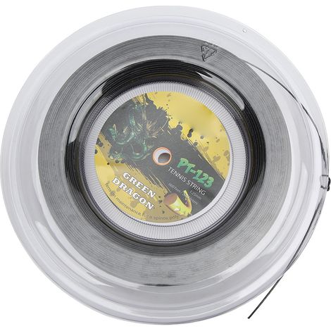 Cordage de tennis 200 m, 1,25 mm, polyester, rigide, pour raquette d'entraînement, noir (1/5)
