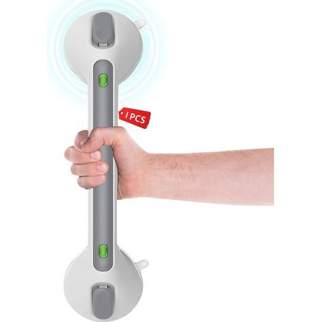 Poignée de Baignoire, 16in Poignée pour Salle, Barres d‘appui de Salle, Poignée de Douche, Poignée de Bain pour Personnes Âgées, Sans Perçage, pour Baignoire, Douche, Enfants et Seniors (1/5)