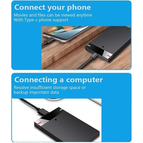 Boîtier pour disque SSD ShuoLe 2,5 pouces, série SATA, USB 3.0, haute vitesse, externe et mobile, B (1/5)