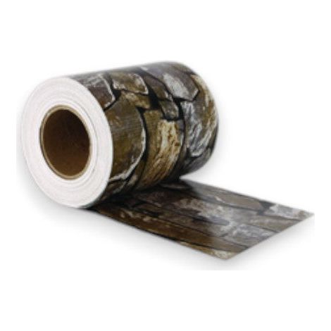 Striscia ombreggiante pvc altezza 19 cm lunghezza 35 metri con 20 clips incluse per recinzioni giardino - Pietra (1/5)