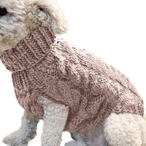 Suéter para perro, color liso, corte en la barriga, otoño/invierno, para interiores (1/5)