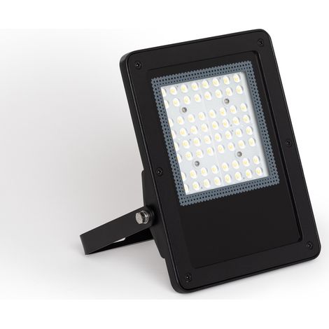 Foco Proyector LED 50W 170 lm/W IP65 ELEGANCE Slim PRO Negro 3000K Blanco Cálido Asimétrica 30ºx90º (1/5)