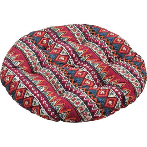 Coussins tatami épais en tissu ethnique imprimé (2 pièces rouges)
