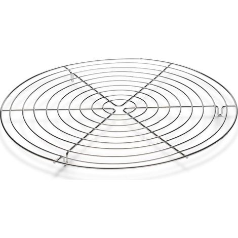 1 Grille à pâtisserie, Acier chromé, Cercles concentriques, Diamètre 32cm, Refroidissement gâteaux (1/3)