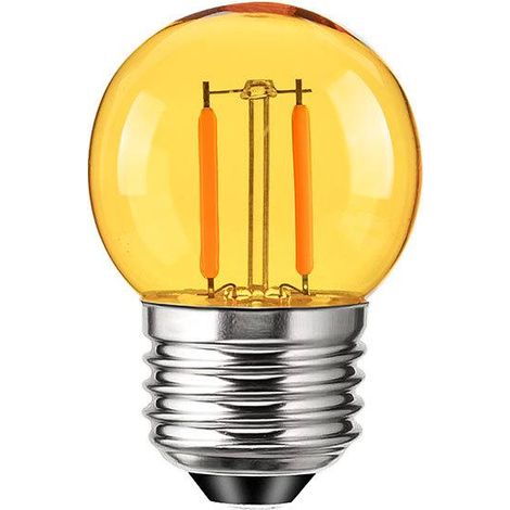 Ampoule LED Vintage E27 G40, Blanc Chaud 2000K Ambre, Équivalent 20W, Non Dimmable, Lot de 2 - Parfaite pour Lampes Nuit & Sommeil Sain (1/5)