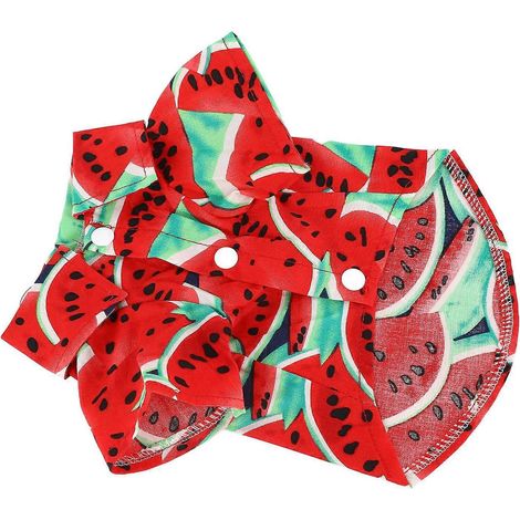 T-shirt pour chien doux pour la peau, respirant et lavable, idéal pour le printemps et l'été, motif pastèque XZCS15 (1/2)