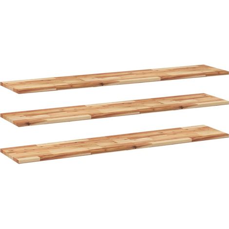 Maison Exclusive - Schweberegale 3 Stk. 120x30x2 cm Massivholz Ak
