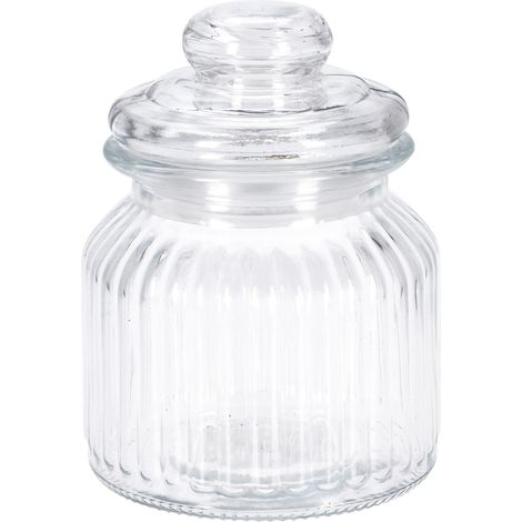 Bocal strié avec couvercle hermétique, 500 ml (1/5)