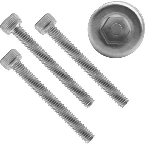Lot de 50 vis à tête cylindrique, M4 x 35 mm, à six pans creux, filetage complet, en acier inoxydable A2 V2A, vis de fixation en métal, vis industrielles (YZLS/M4/35) (1/5)