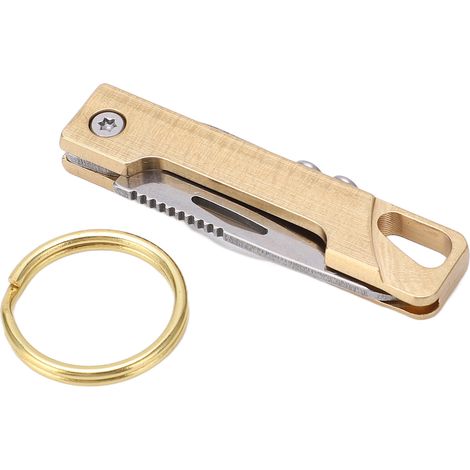 Mini-Multifunktions-Klappmesser, Taschenöffner, Schlüsselanhängermesser, Anhängermesser für Camping und Outdoor-Aktivitäten, scharfe Klinge (1/4)