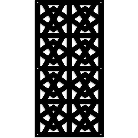RAILING - Pannello in PVC traforato - Parasole - Colore: nero - Misura: 50x150 cm