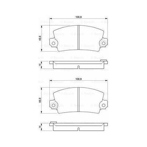 Kit de plaquettes de frein, frein à disque BOSCH 0 986 461 396 CITROËN 4248 64