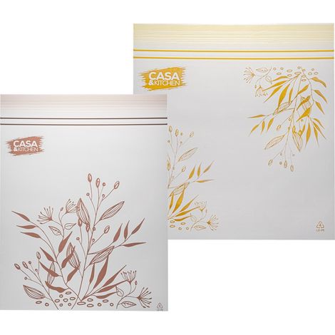 SACCHETTI PER ALIMENTI RICHIUDIBILI motivo prugna - cm 18 x 20 - pz 20