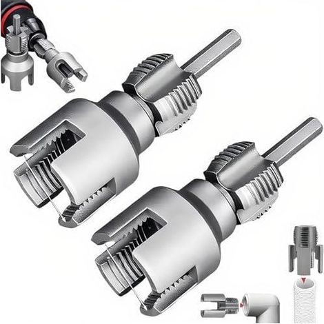 Jeu de tarauds pour tuyau, tarauds de 1/2" et 3/4", tarauds à tuyau, tarauds 1/2" 3/4" (1/5)