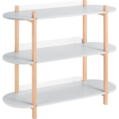 SoBuy 3 Tiers Bookshelf Storae Display Shelf Side Table Console Table,HSTR01-H-HG