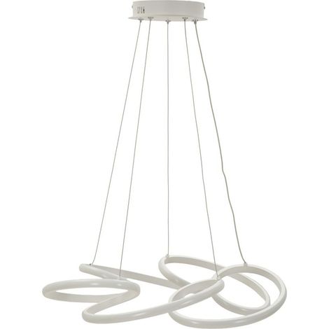Lampadario Glovy in alluminio e ferro bianco opaco (1/5)