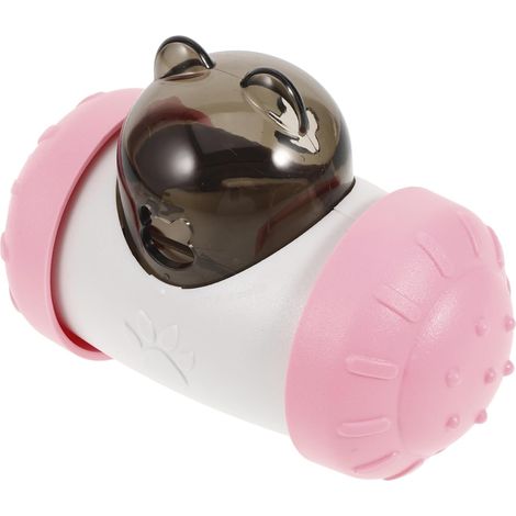 Interactive Dog Toy in ABS, Pink Bear Shape, Slow-Dispensing Treat Dispenser for Small Dogs, Improves Problem-Solving Skills (1/5)