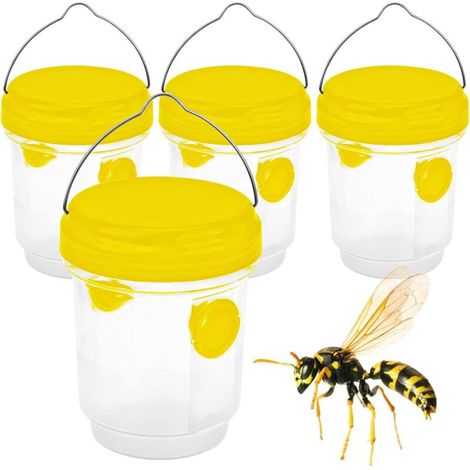 [JAMAIS UTILISÉ] Piege Guepes Et Frelons Exterieur, Piege A Guepes Exterieur Tap Trap, Kit Piege A Frelon pour Bouteille Interieur, Piege Moustique,4pcs (1/4)