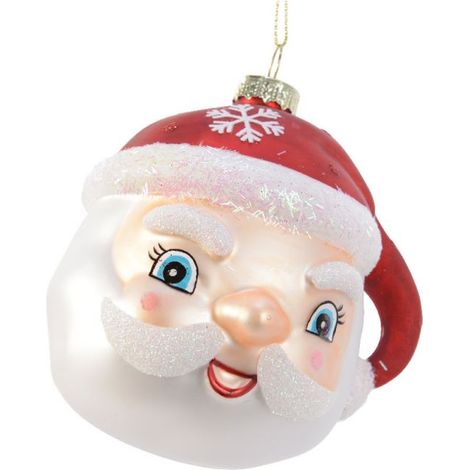PENDAGLIO BABBO NATALE SORRIDENTE 8X9,5X9,5CM